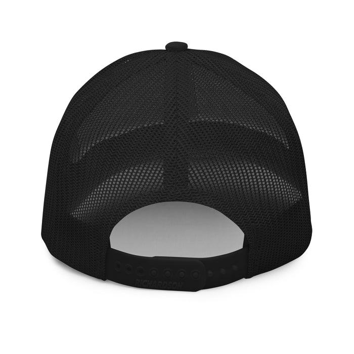 Lucky Lindy's Script 112 Richardson snapback trucker hat in Black (back)
