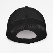 Lucky Lindy's Script 112 Richardson snapback trucker hat in Black (back view 2)
