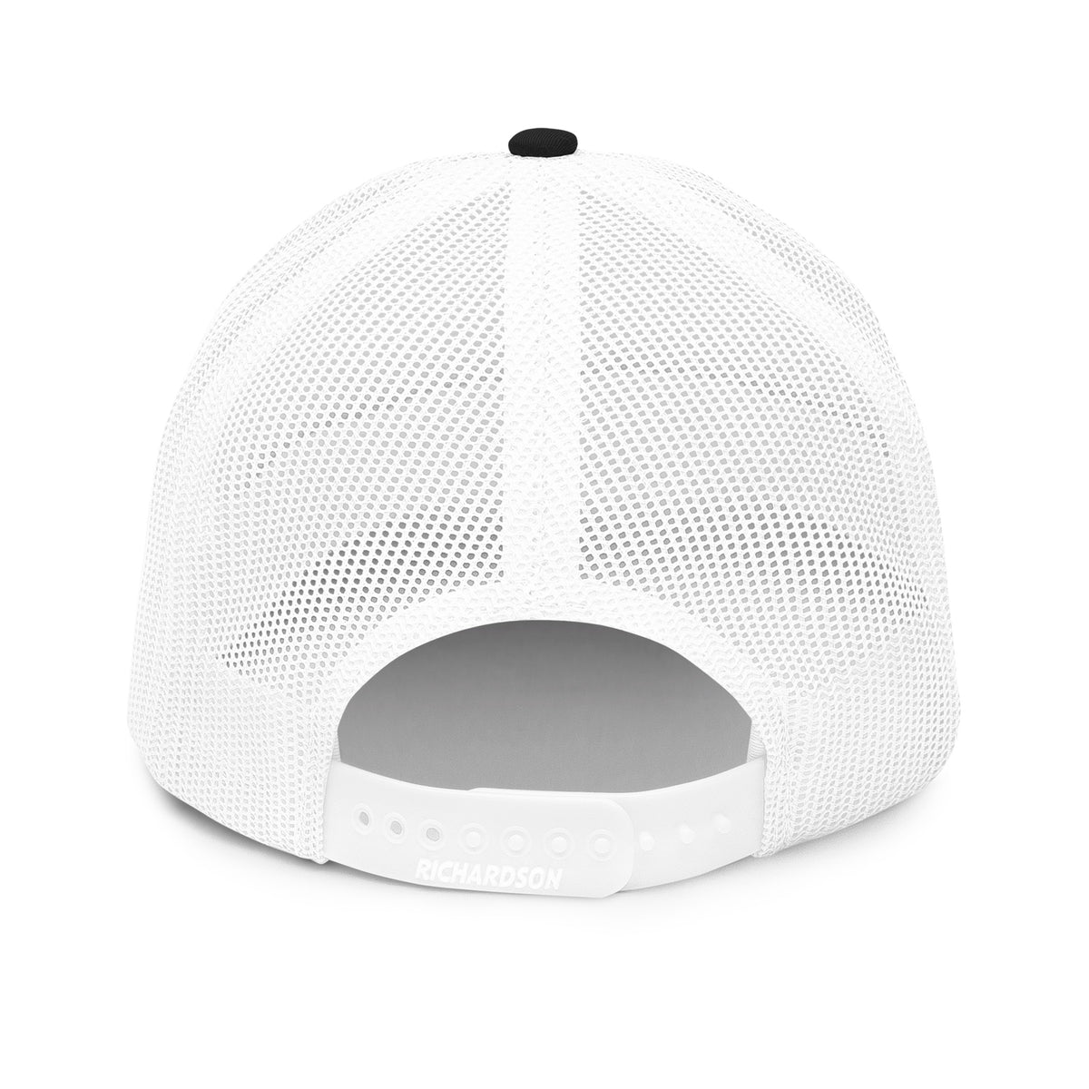 Lucky Lindy's Richardson 112 snapback trucker cap in Black/White (back)