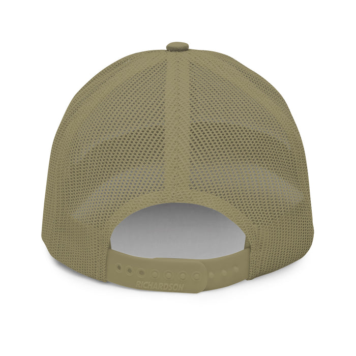 Lucky Lindy's Richardson 112 snapback trucker cap in Loden (back)