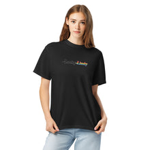 Lucky Lindy's Dark Side of St. Louis garment-dyed heavyweight tee in Black (front)