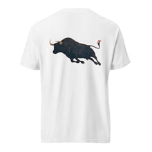 Lucky Lindy's Bull Fight garment-dyed heavyweight tee in White (back)