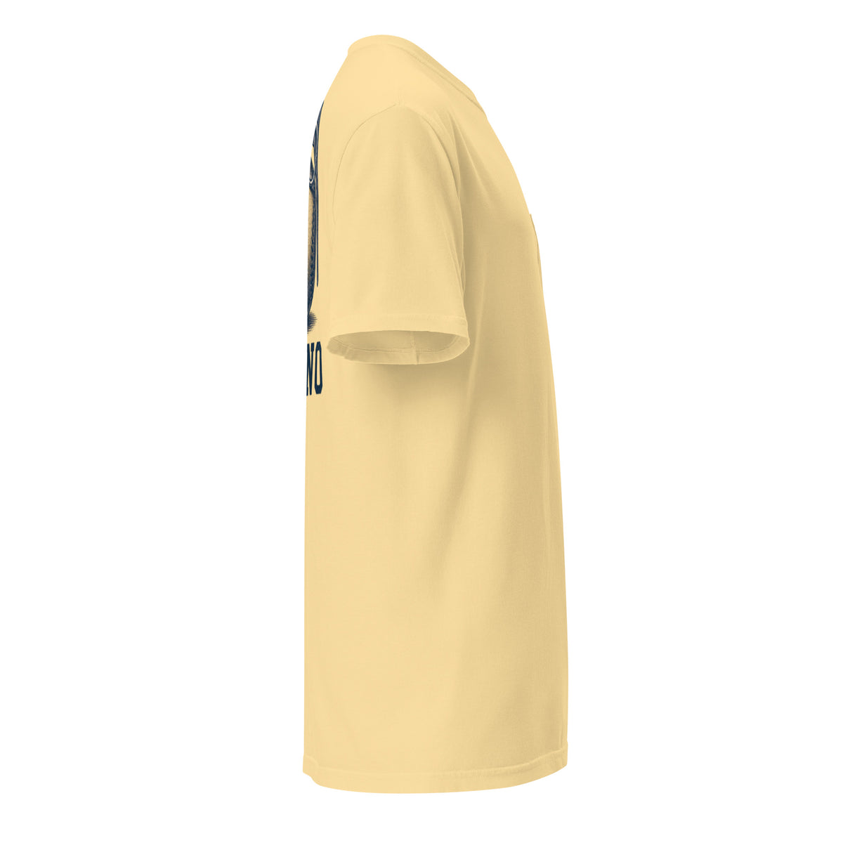 Lucky Lindy's Beano garment-dyed pocket tee in Butter (right)