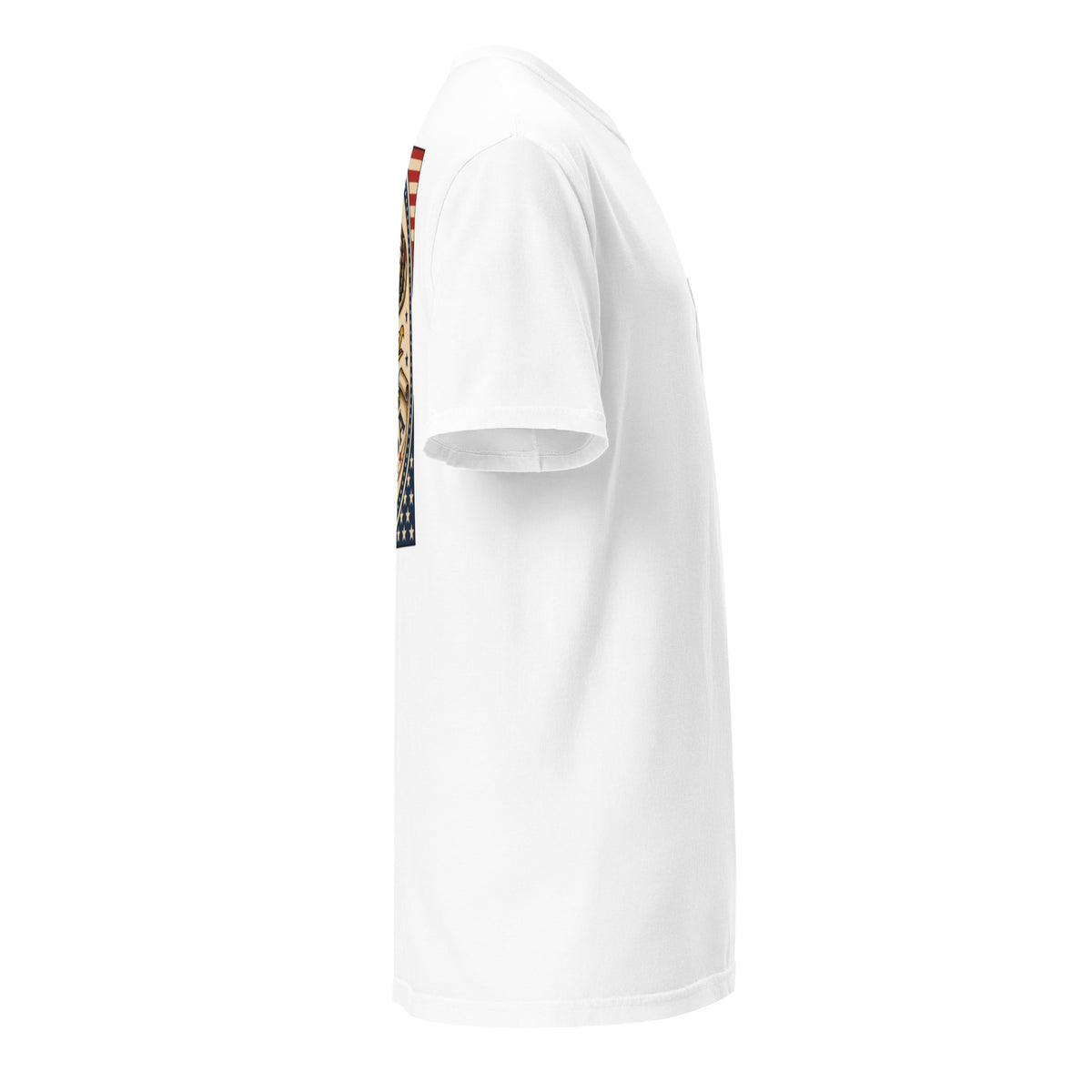 Lucky Lindy's USA Eagle Tattoo garment-dyed pocket tee in White (right)
